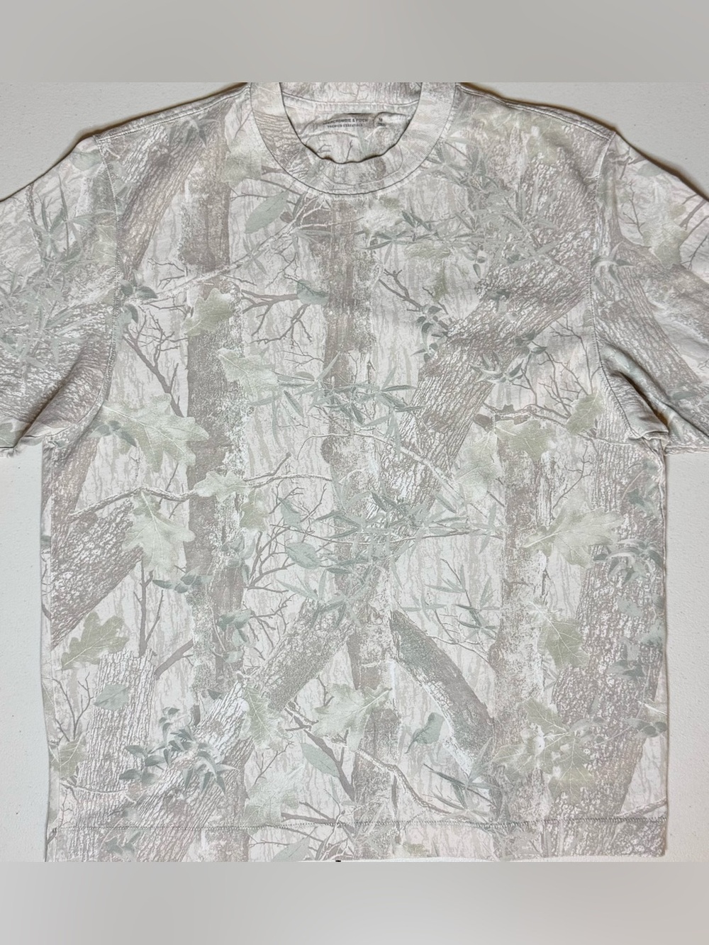 Abercrombie & Fitch Camo T Shirt Neutral Tree Print Tee Unisex Medium